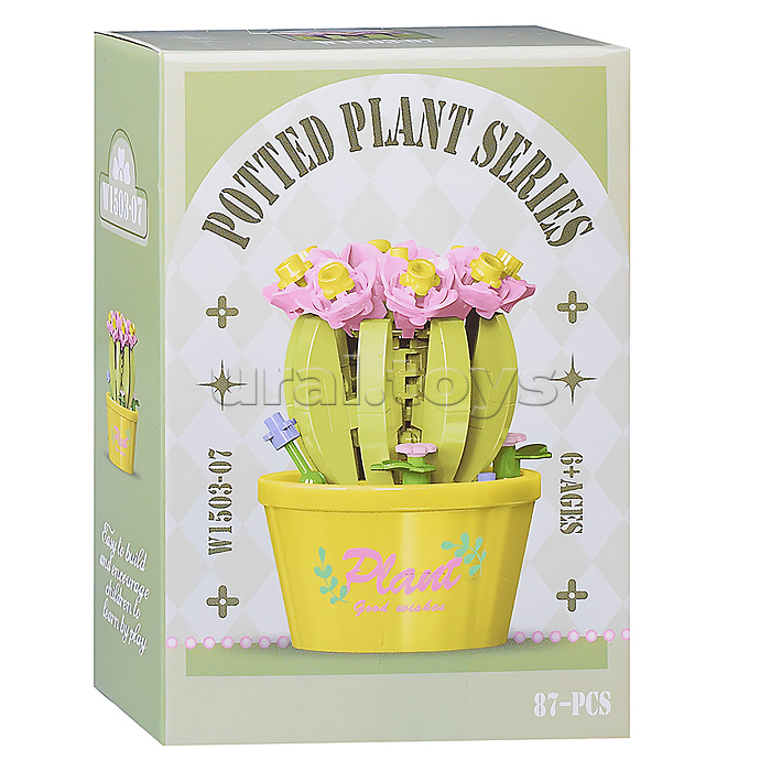 Конструктор "Цветок" (87 дет.) в коробке