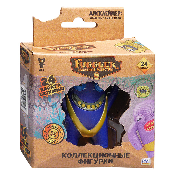 Коллекционная фигурка Розовый Монстр, 1 шт. в коробке с окном, Fuggler Gold Edition