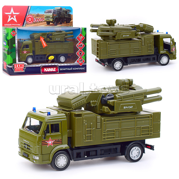 Машина металл Kamaz Армия России 15 см, (двер, подв. дет,свет-звук) инер, в коробке Машина металл Kamaz Армия России 15 см, (двер, подв. дет,свет-звук) инер, в коробке