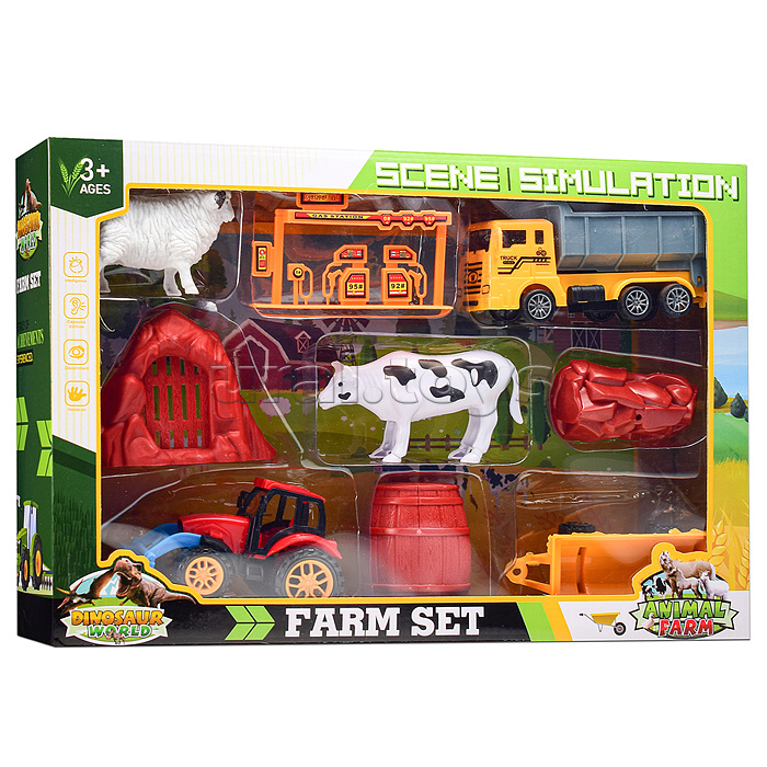Набор машин "Работа на ферме" в коробке