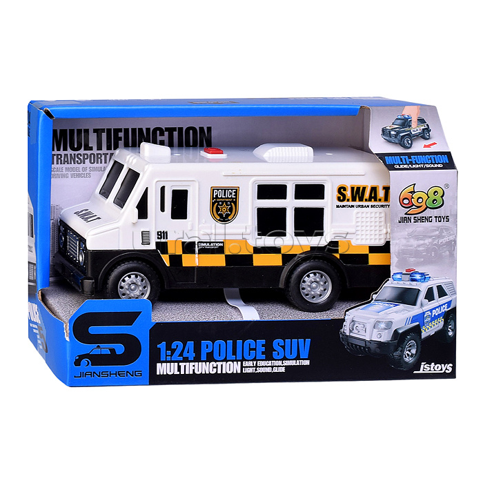 Машина  "Автозак" 1:24 (свет, звук) в коробке