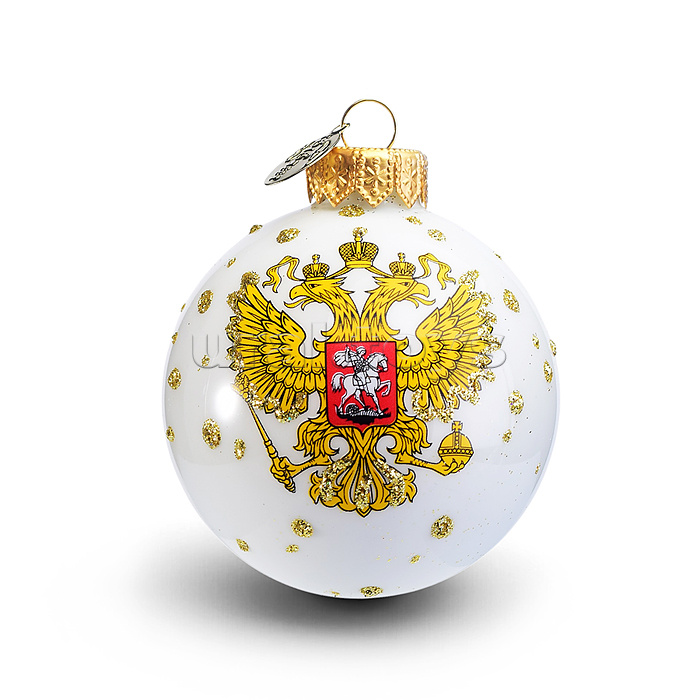 Шар "Герб России" 65 мм., в подарочной упаковке