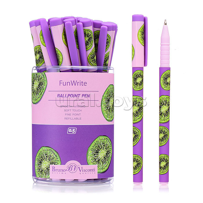 Ручка "FunWrite. Fresh & fruity. Киви" шариковая 0.5 мм, синяя Ручка "FunWrite. Fresh & fruity. Киви" шариковая 0.5 мм, синяя