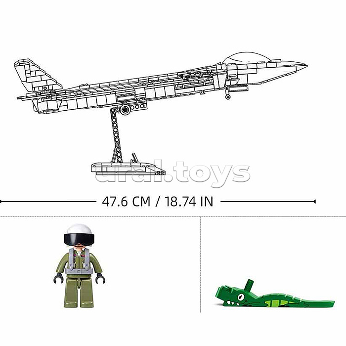 Конструктор "Истребитель J-20" (1007 дет.)