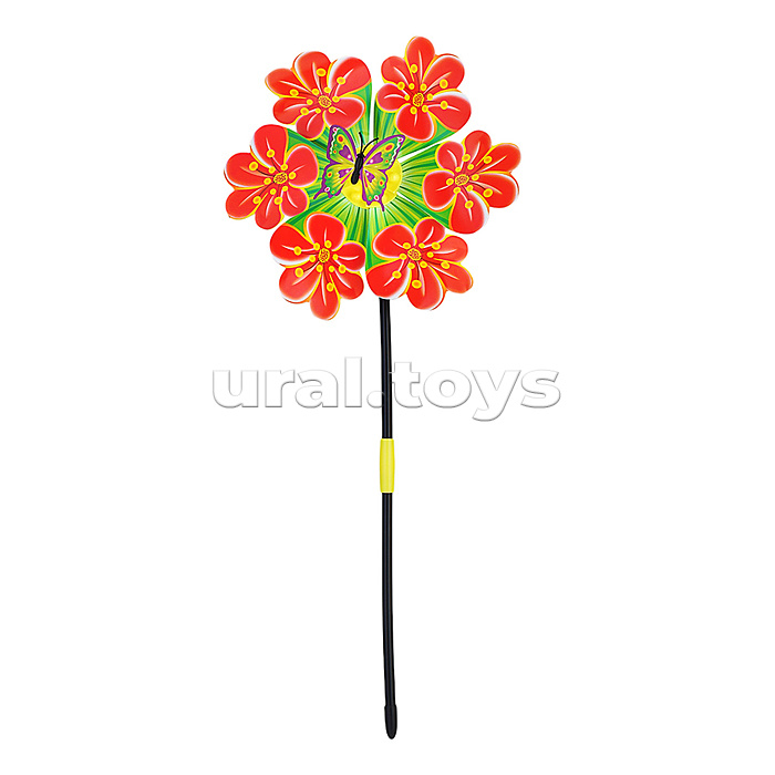 Ветерок "Цветок с бабочкой" 22*54см., в пакете