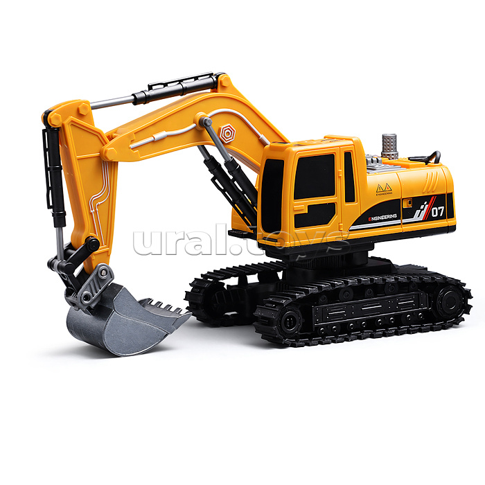 Экскаватор "Силач" с прицепом, р/у, 27 MHz, в коробке