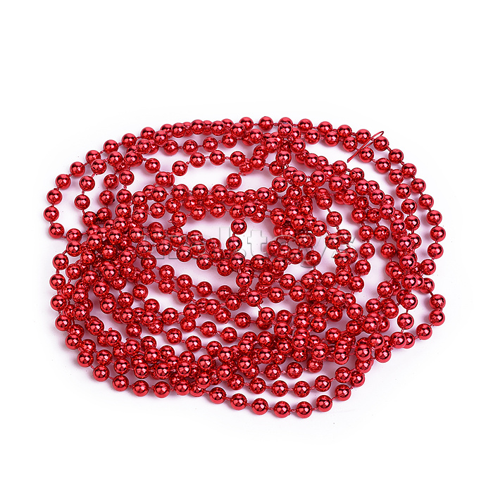 Бусы новогодние красные (2,7м)