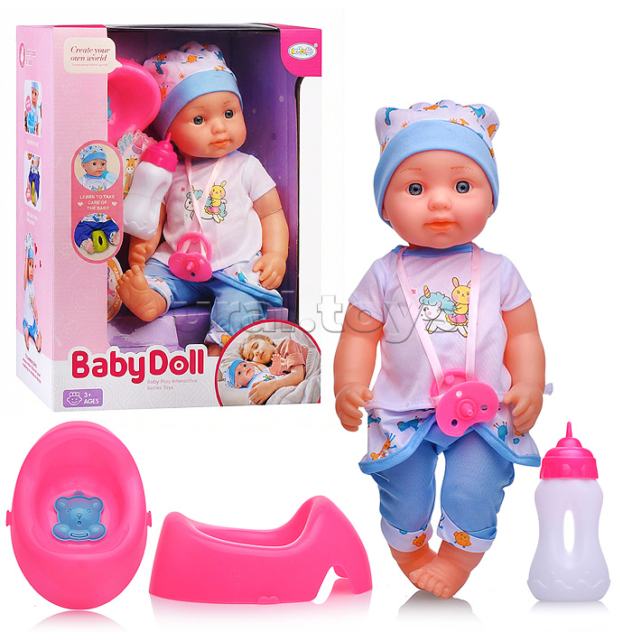 Пупс "Мой малыш" (пьет, слезы) с аксессуарами, в коробке