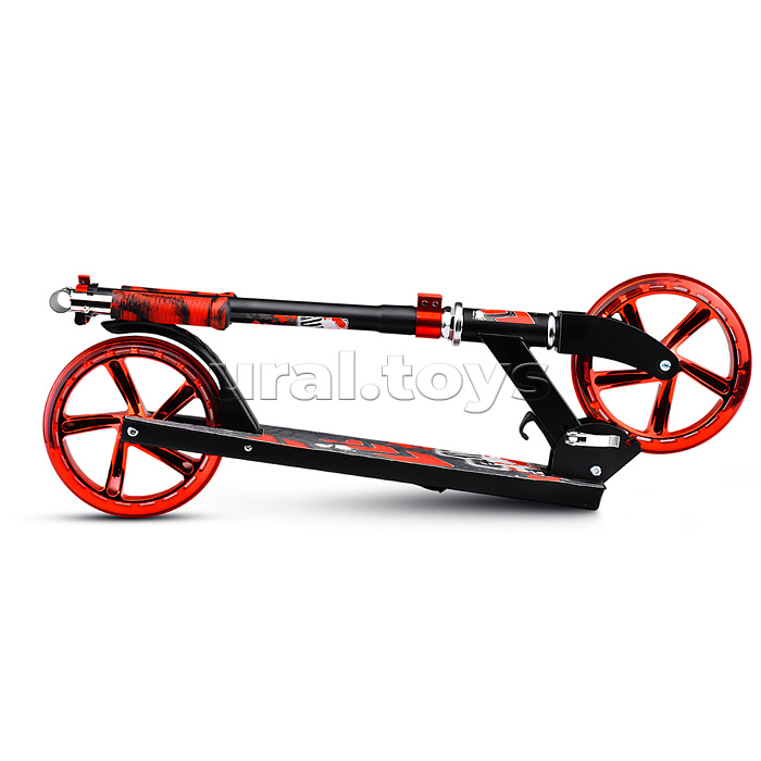 Самокат 2-х кол., красный, d 200 мм., PU, в коробке