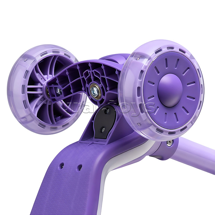 Самокат 3-х колесный ROCKET,колеса PU со светом, цвет фиолетовый