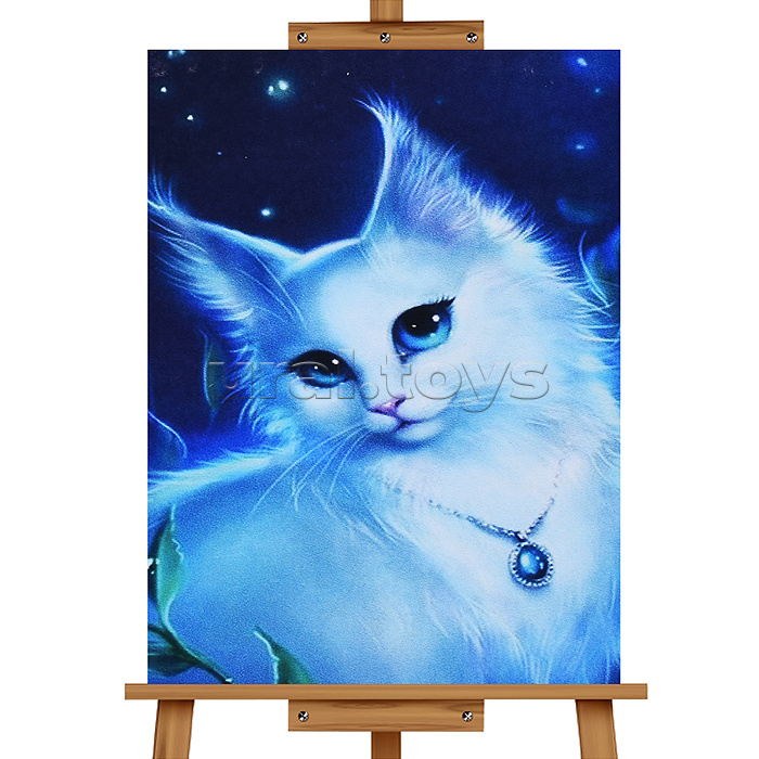 Мозаика алмазная "Потрясающий кот" 20*30см.