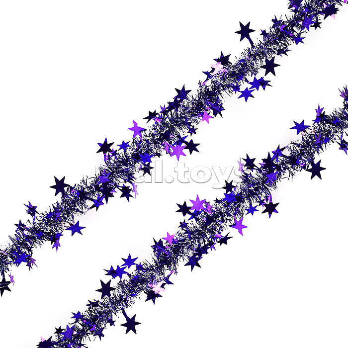 Мишура "Звездопад" фиолетовый серебро 2м(35)