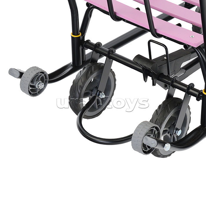 Санки детские "Мишутка-1" Универсал (черный-слива) в коробке