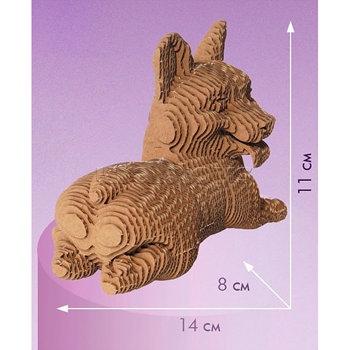 Конструктор из картона. Объёмная игрушка "Корги"