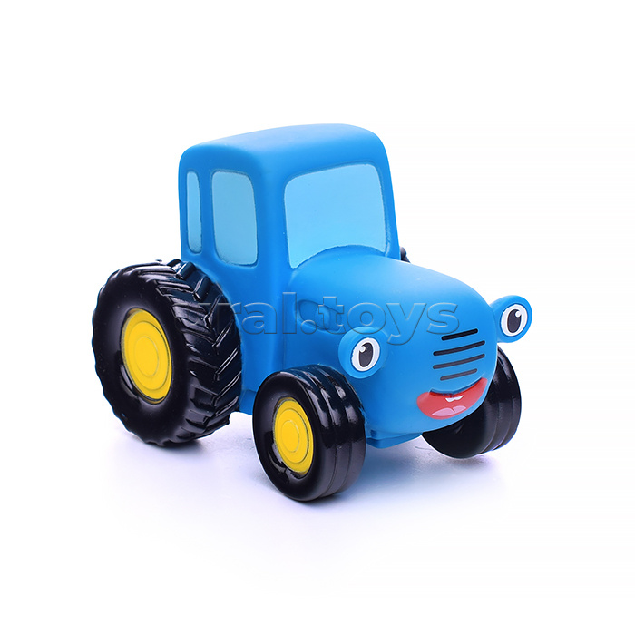 Игрушка для ванны "Синий трактор" с улыбкой 10 см, 1шт, сетка