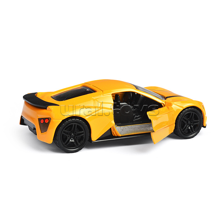 Жёлтая инерционная спортивная машинка с принтом на капоте, die-cast, 1:32, открывающиеся двери Жёлтая инерционная спортивная машинка с принтом на капоте, die-cast, 1:32, открывающиеся двери