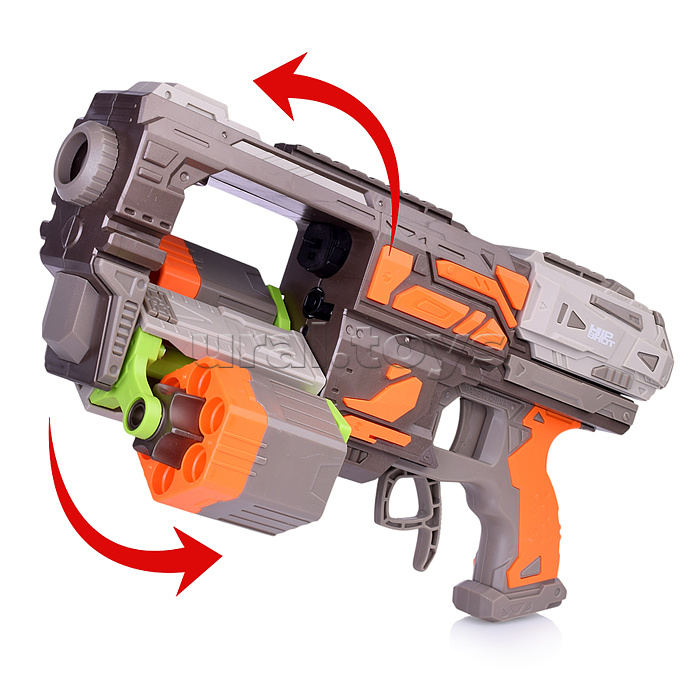 Бластер "Double magas" с мягкими пулями, в коробке