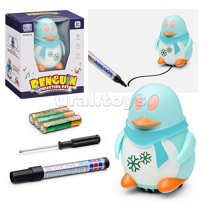 Пингвин на батарейках, в коробке