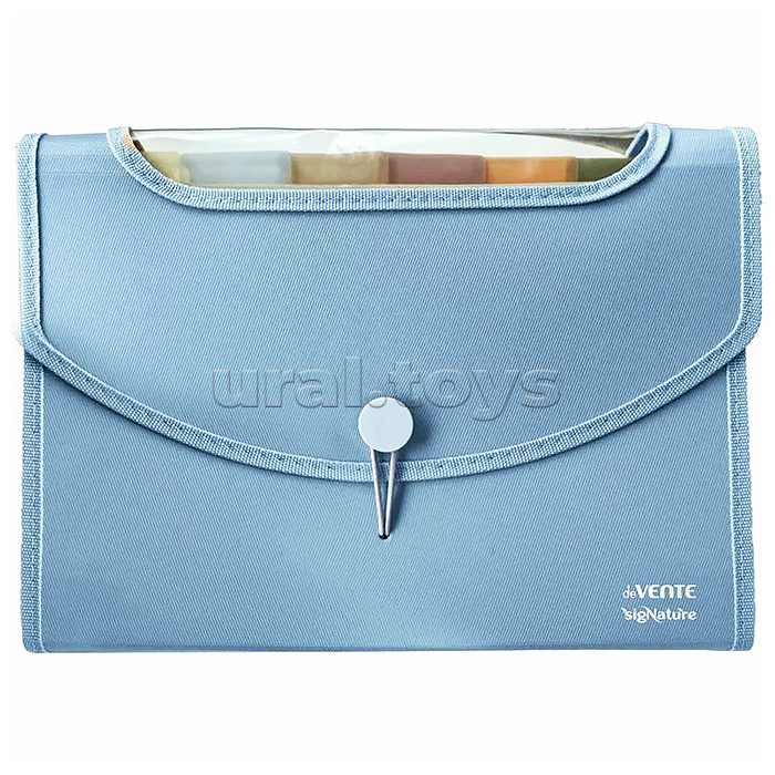 Папка-органайзер с 8-ю отделениями "SigNature" A4 (330x250х50 мм) полипропилен 650 мкм, фактура ткань, сумеречно синяя