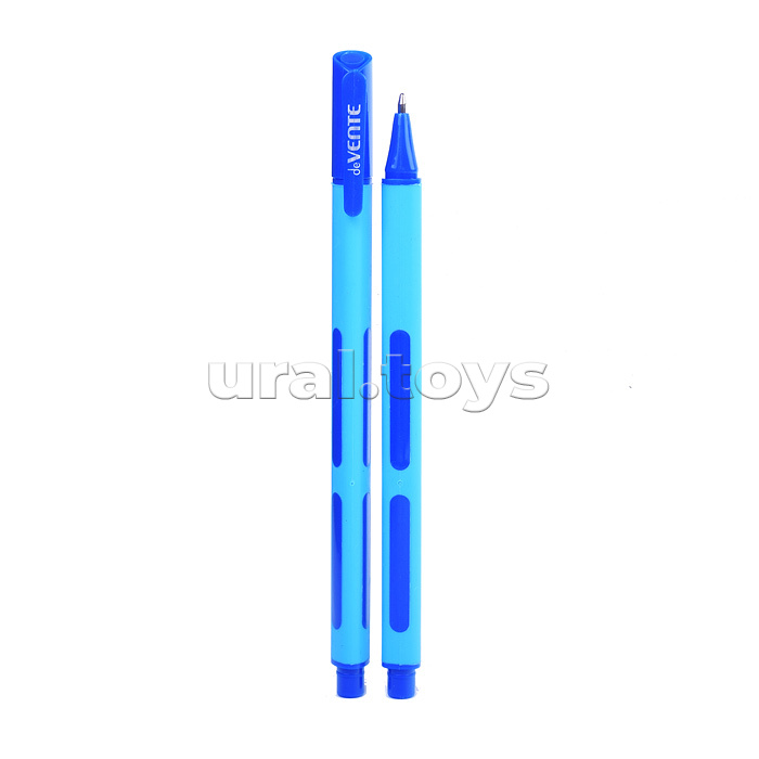 Ручка шариковая "Trio Soft" d=0,7 мм, ультра гладкое письмо, чернила на масляной основе, трехгранный корпус с покрытием Soft Touch, индивидуальная маркировка, сменный стержень, в картонной коробке, синяя