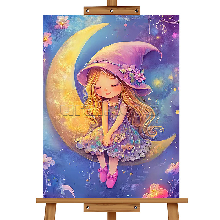 Набор для рисования "Картина по номерам 30*40 см. "Задумчивая фея"