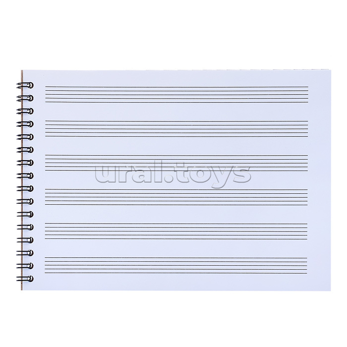 Тетрадь для нот на спирали Music Legend, А5, 24 листа, горизонатальная ориентация