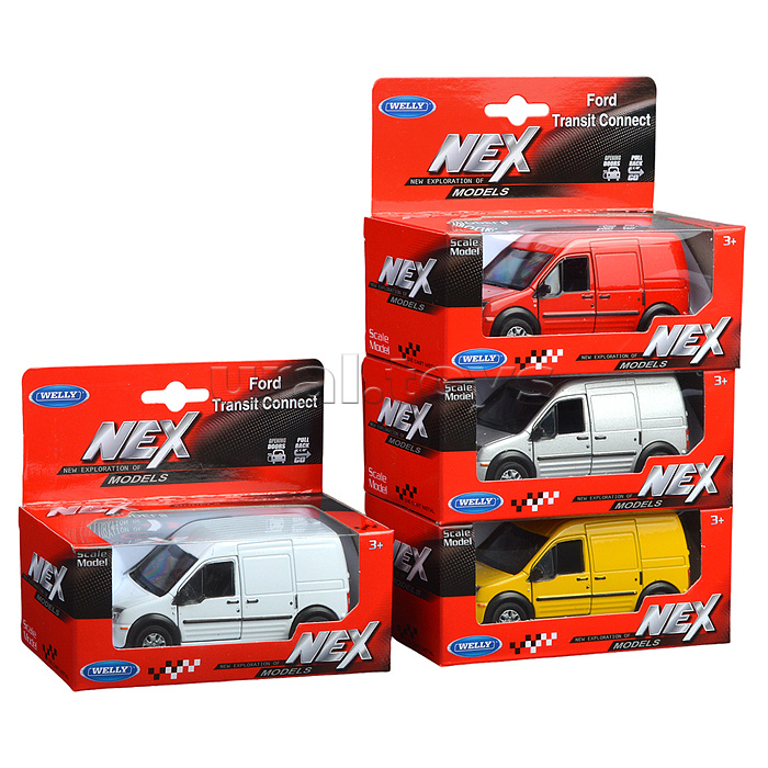 Машинка 1:38 Ford Transit Connect, пруж. мех., цвет в асс.