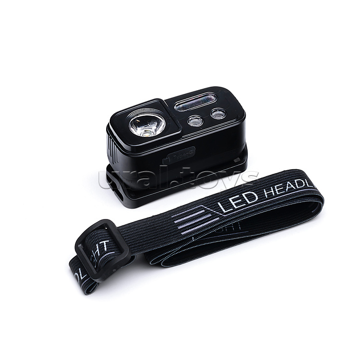 Фонарь налобный аккумуляторный, 400 мАч