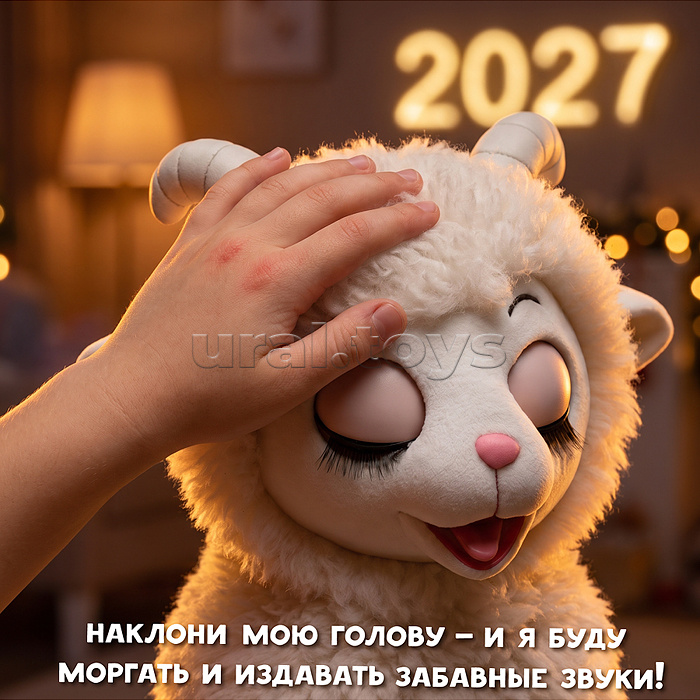 Мягкая игрушка "Овечка" интерактивная, в коробке