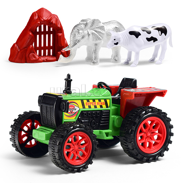 Машина "Трактор с животными 2" под колпаком
