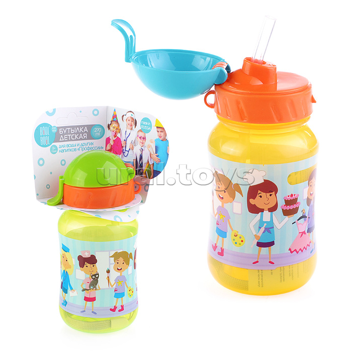 Бутылка для воды и других напитков, со шнурком, 270ml, в ассортименте Бутылка для воды и других напитков, со шнурком, 270ml, в ассортименте