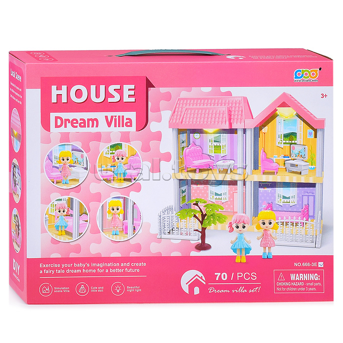 Дом для куклы "Dream house-4" в коробке Дом для куклы "Dream house-4" в коробке