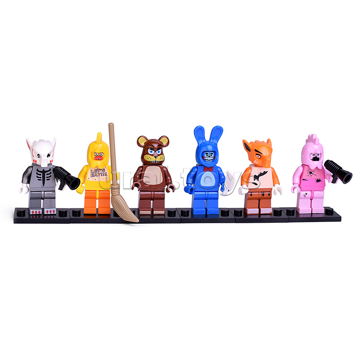Фигурки для конструктора "МедведьФредди" 6шт