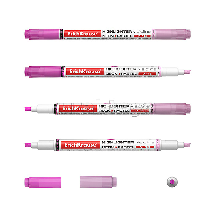 Двухсторонний текстмаркер Visioline V-16 Neon+Pastel, цвет чернил розовый Двухсторонний текстмаркер Visioline V-16 Neon+Pastel, цвет чернил розовый