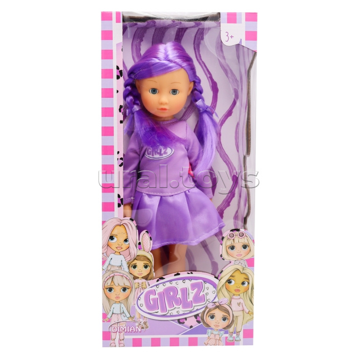 Модная кукла с фиолетовыми волосами, 36 см, Bambina Bebe