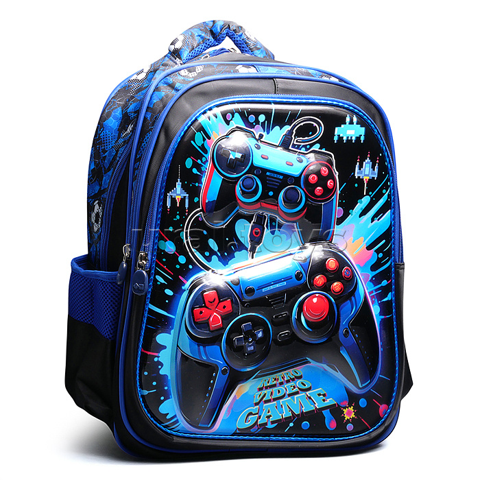 Рюкзак школьный "GAME" 41x30x15 см, 3 отделения, 2 кармана, уплотненная спинка, ОПП-упаковка