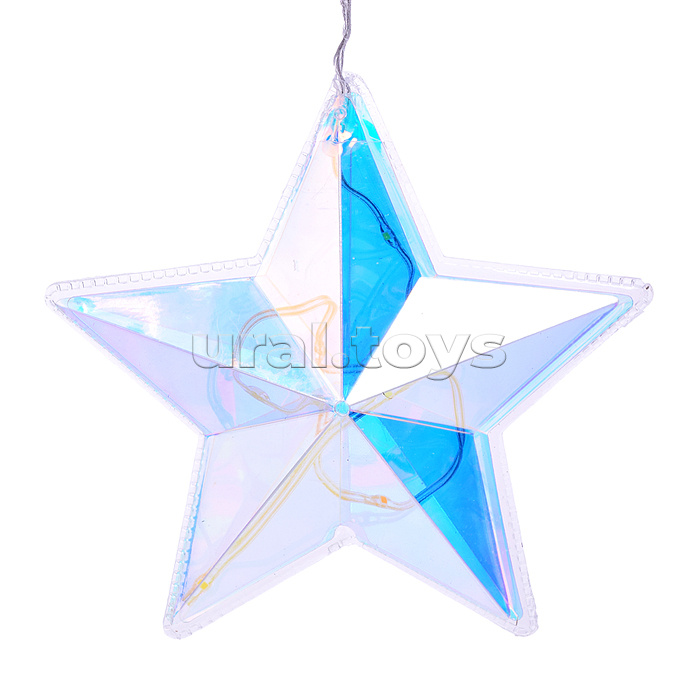 Электрогирлянда со звездами, цветная