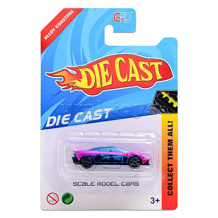 Машина металлическая "Гонщик" на листе