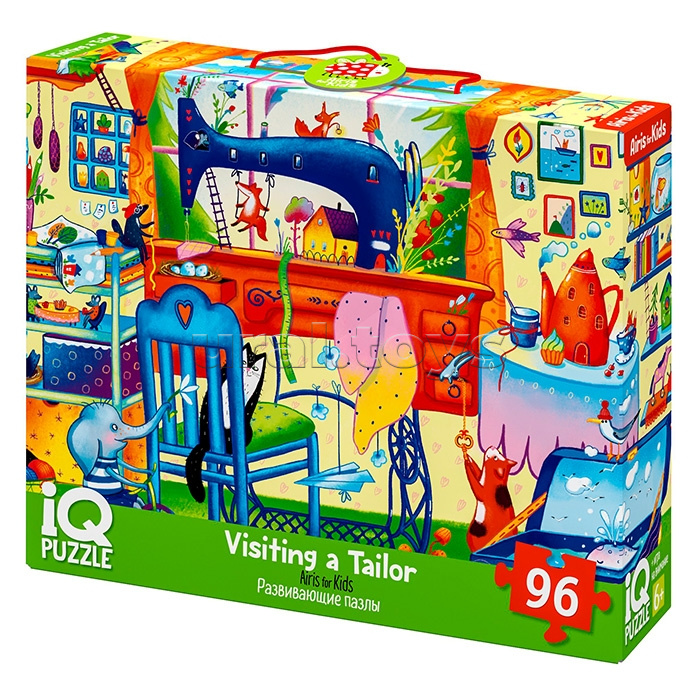 IQ Пазл с развивающей игрой 96 "В гостях у портного. Visiting a Tailor" 6+ (new)