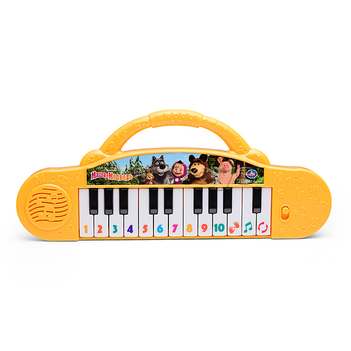 Пианино "Маша и Медведь" (40 песен, стихов и звуков, бат.) в коробке