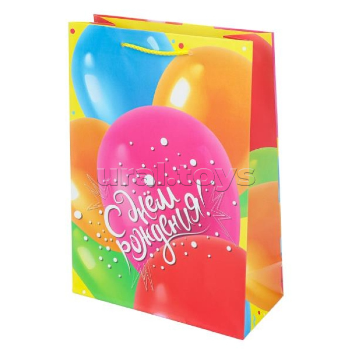 Пакет подарочный Матовый ML, Поздравляем, 140 гр/м2