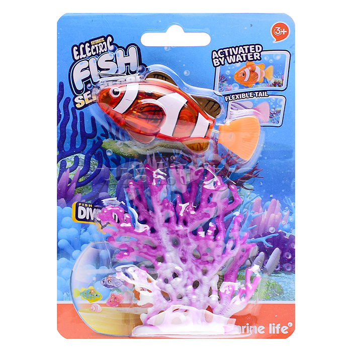 Заводная игрушка "Рыбка" на листе Заводная игрушка "Рыбка" на листе