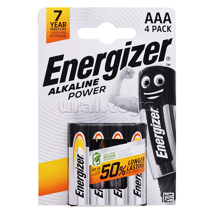 Батарейки алкалиновые Energizer Alkaline Power LR03 BL4