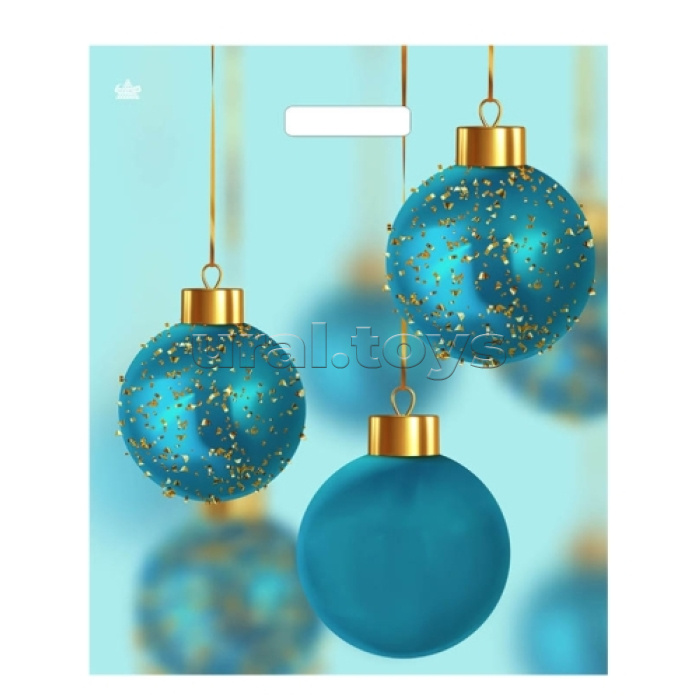 Пакет "Шарики в золоте" пакет вырубной (450х380х60)