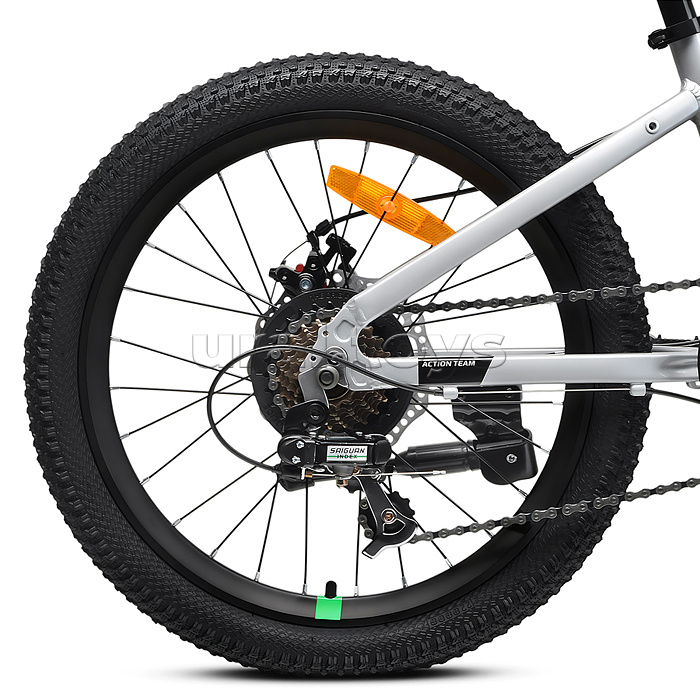 Велосипед 20" Rocket Rower, цвет серый/зеленый, размер 11"