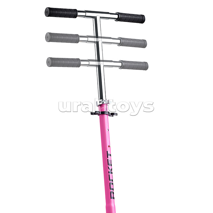 Самокат ROCKET колеса PU 200 мм, ABEC 7, розовый (в пакете)