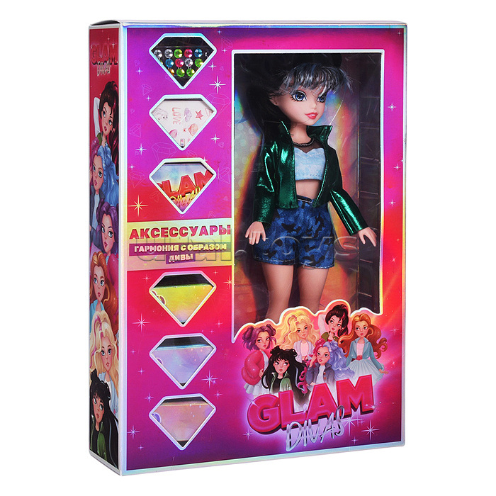 Модная кукла Glam Divas Roller Diva Рокси с аксессуарами, 25 см