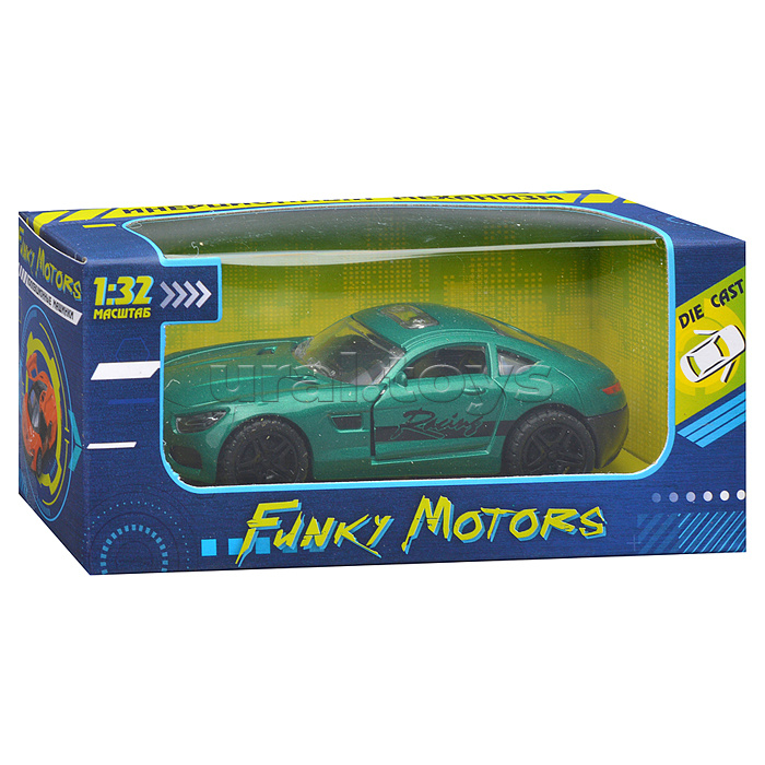 Изумрудная инерционная машинка люкс с принтом die-cast, 1:32, открывающиеся двери Изумрудная инерционная машинка люкс с принтом die-cast, 1:32, открывающиеся двери