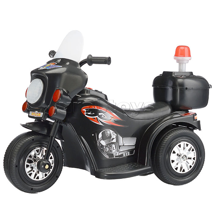 Детский электромотоцикл ROCKET«Мотоцикл шерифа» ,1 мотор 20 ВТ, черный