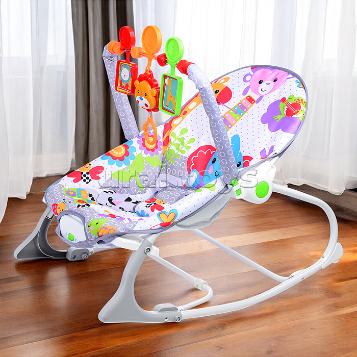 Шезлонг детский "Зоопарк" в коробке Шезлонг детский "Зоопарк" в коробке